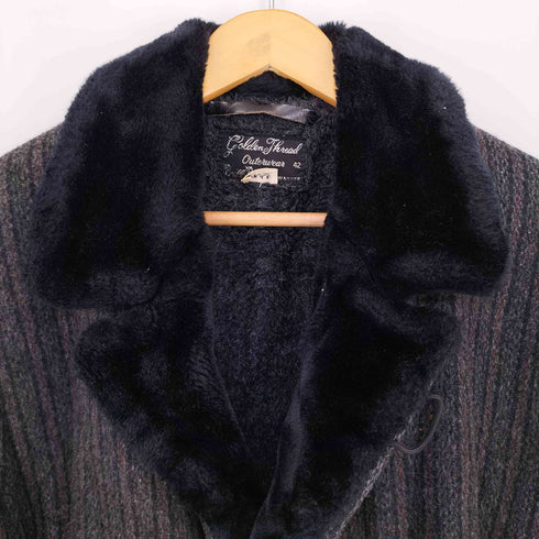 Golden Thread Brill Bros 60s くるみボタン 襟ファー ダブルブレストロングコート メンズ  42